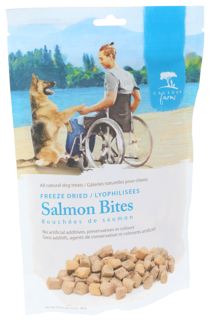 Caledon Farms, Freeze Dried Salmon Bites Dog Treats 3.2 Oz