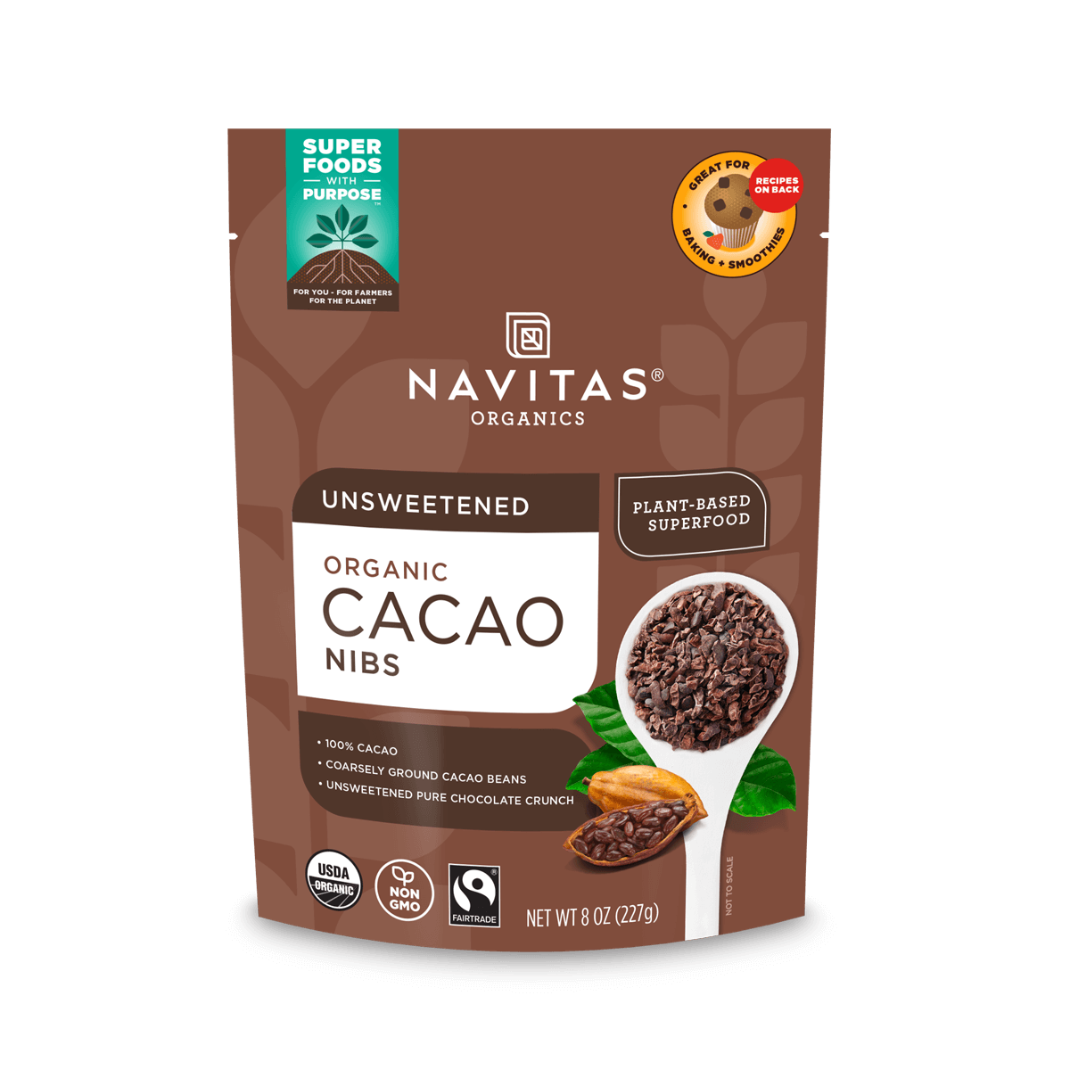 Navitas Unsweetened Organic Cacao Nibs - 8oz