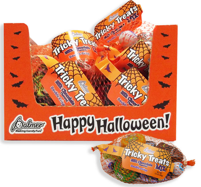 Tricky Treats Mesh Bag Foil Milk Chocolate Balls - 3.5oz