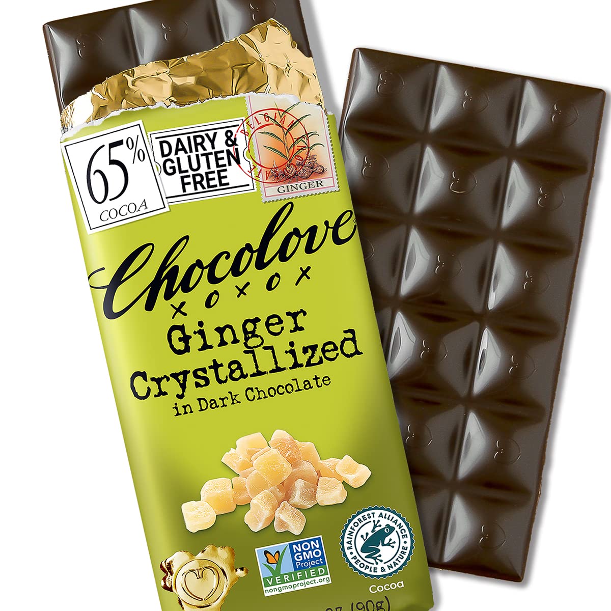 Chocolove Crystallized Ginger in 65% Dark Chocolate