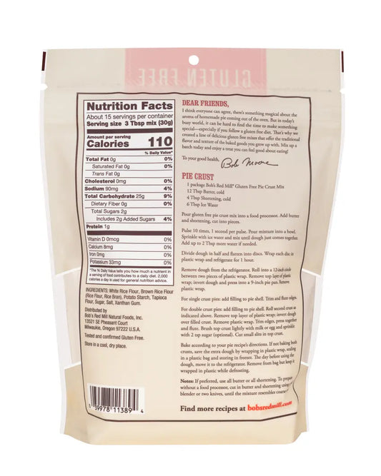 Bob’s Red Mill Gluten Free Pie Crust Mix