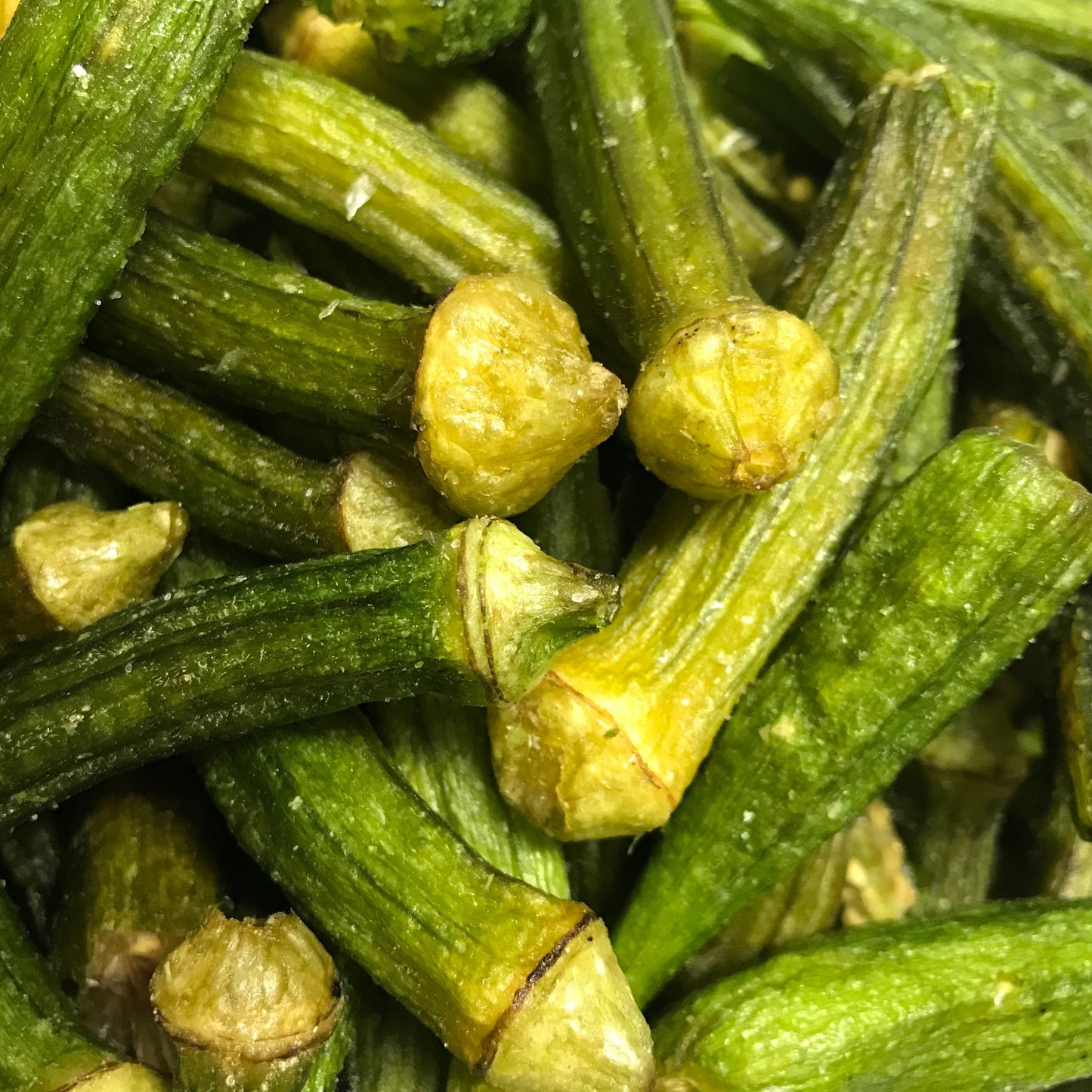 Okra Chips, Freeze Dried