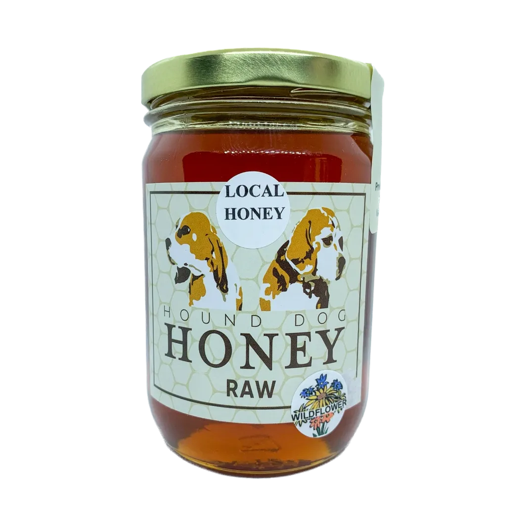 Hound Dog Wildflower Raw Honey - 1lb