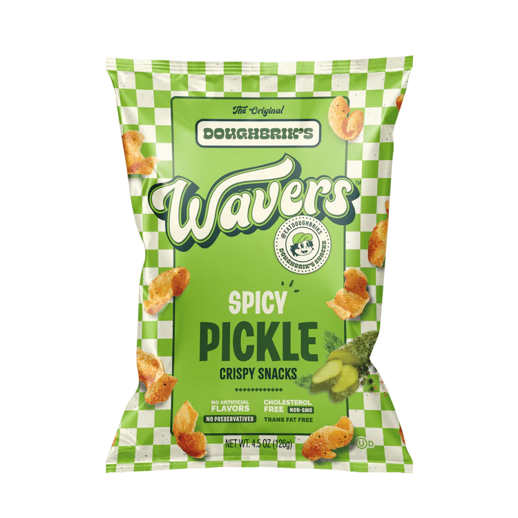 Doughbrik's Wavers Spicy Pickle Crispy Snacks