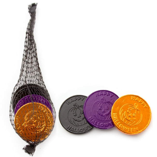 Halloween Coins In Mesh Bag