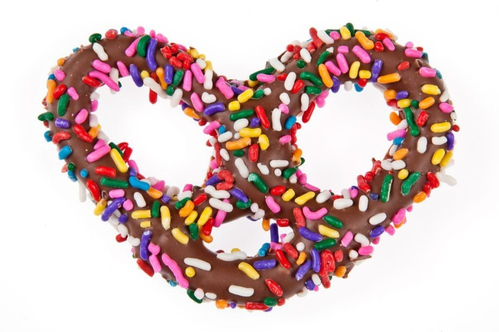 Asher's Gourmet Milk Chocolate Pretzels With Jimmies