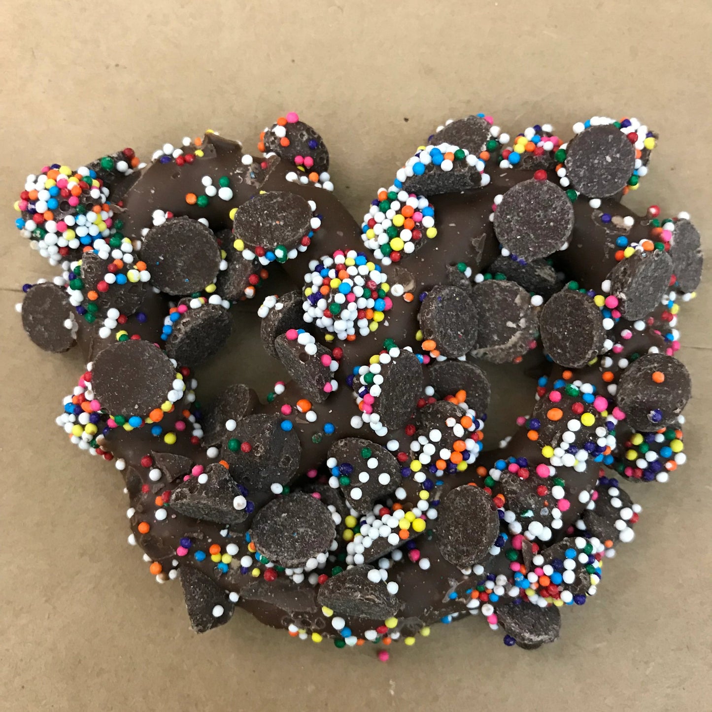 Asher's Gourmet Milk Chocolate Gourmet Pretzels with Non Pareils Topping