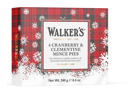 Walkers Cranberry & Clementine Mince Pies - 8.5oz