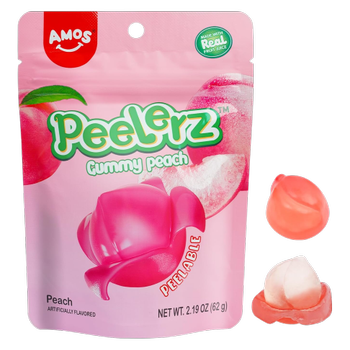 Amos Peelerz Gummy Peach 6 oz