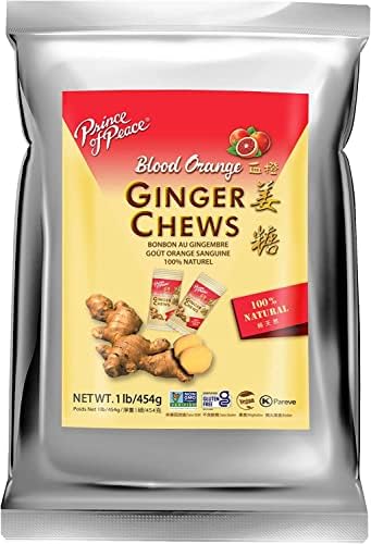 Prince of Peace Blood Orange Ginger Chews 1lb Bag