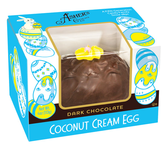 Asher Dark Chocolate Coconut Cream Eggs - 4 Oz/8 Oz