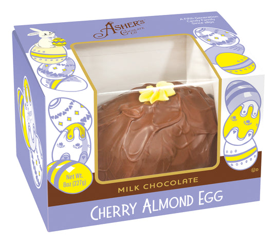 Asher's Milk Chocolate Cherry Almond Egg - 8 Oz