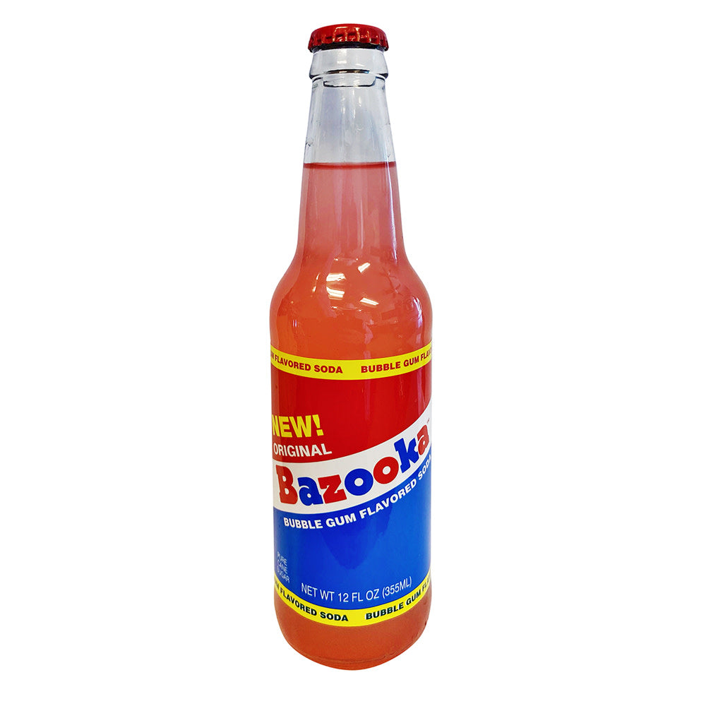 Bazooka Bubble Gum Flavor Soda (Glass) -12oz.