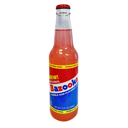 Bazooka Bubble Gum Flavor Soda (Glass) -12oz.