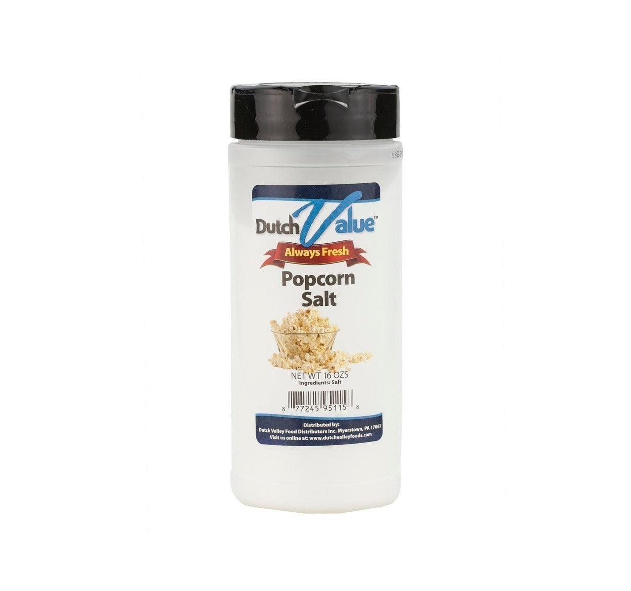 Dutch Value Popcorn Salt 16 oz. Bottle