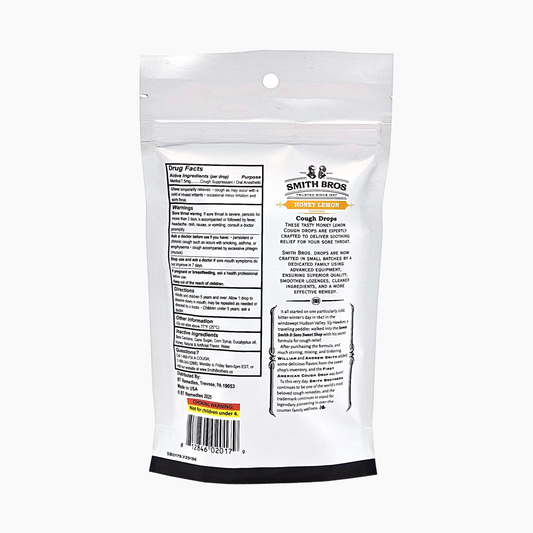 Smith Brothers Honey Lemon Cough Drops Bag - 30 Ct