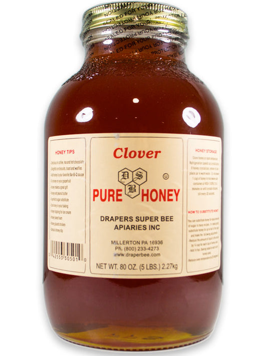 Draper's Super Bee Apiaries Clover Honey - 5lbs