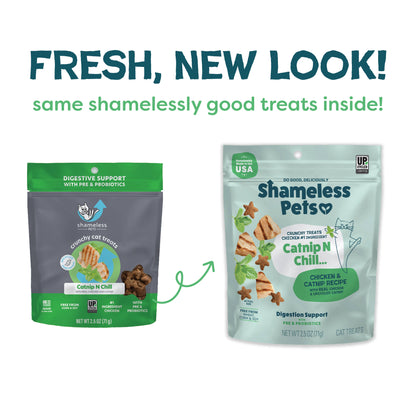 Shameless Catnip N Chill Crunchy Cat Treats - Chicken