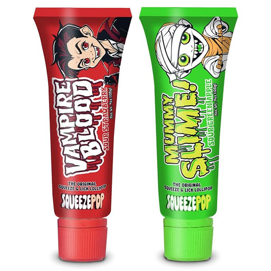 Squeeze Pop | Mummy Slime & Vampire Blood Liquid Candy | 4oz Tube