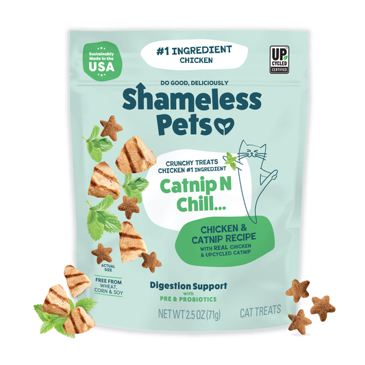 Shameless Catnip N Chill Crunchy Cat Treats - Chicken