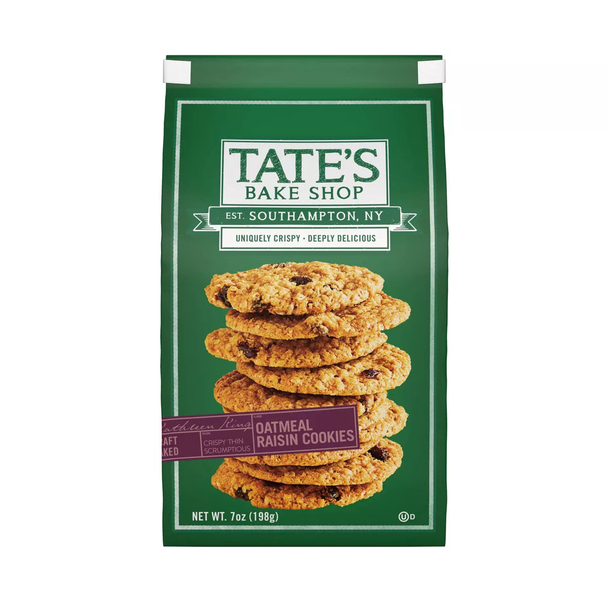 Tate's Bake Shop Oatmeal Raisin Cookies, 7 oz