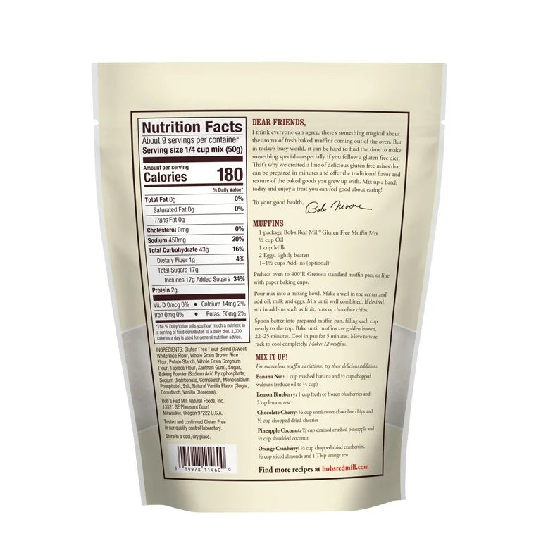 Bob’s Red Mill Gluten Free Muffin Mix