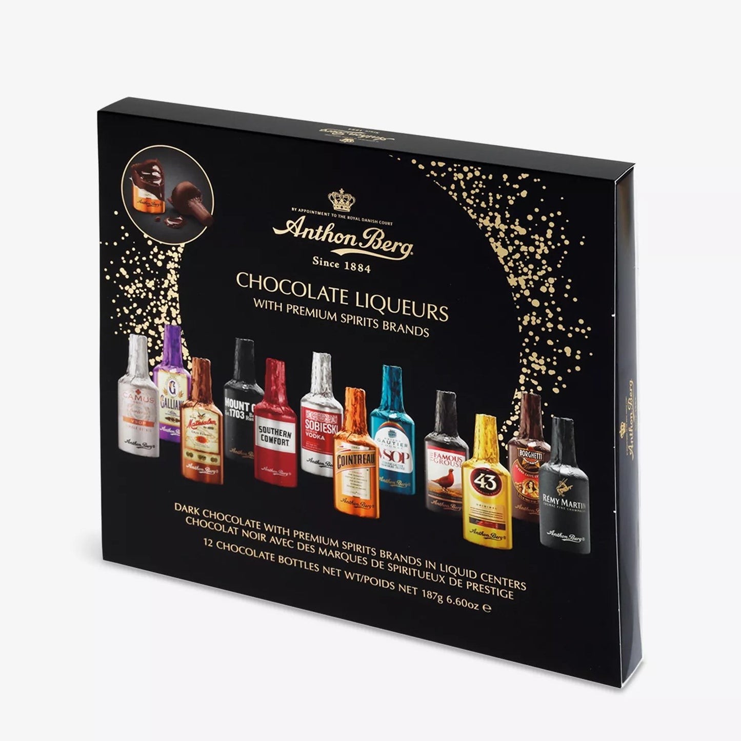 Anthon Berg Liqueur Bottles 12 Pc Gift Box - 6.6oz