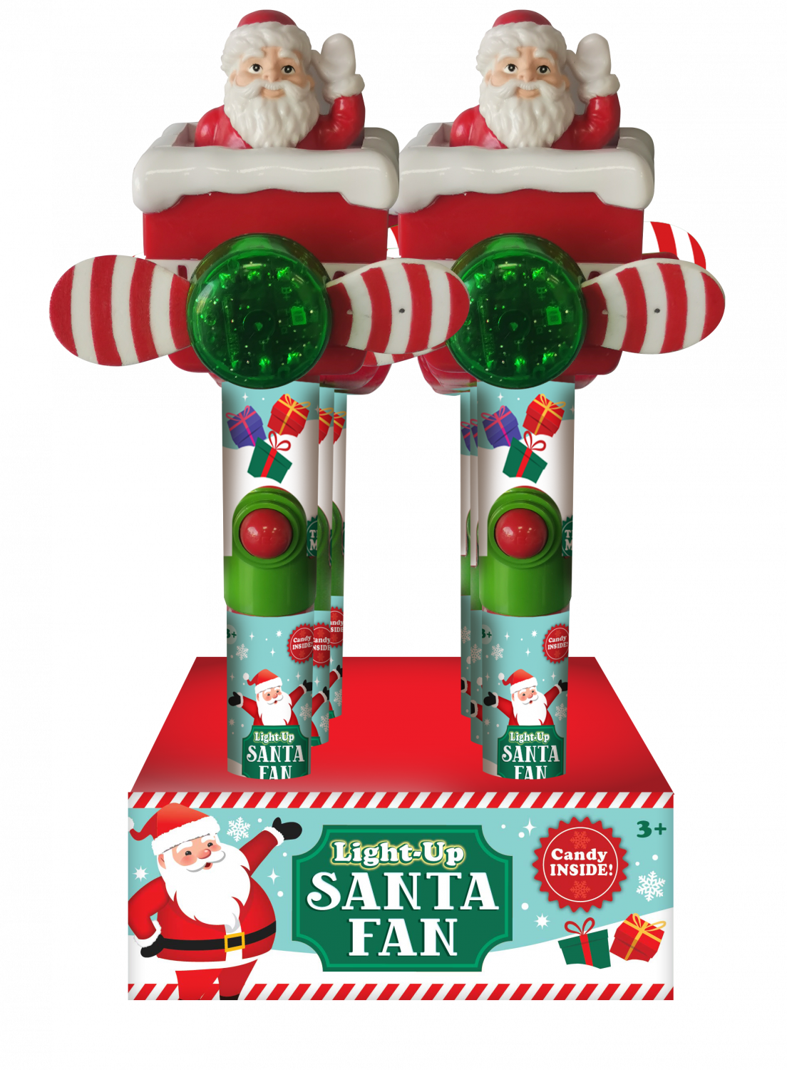 Santa Light Up Fan Candy