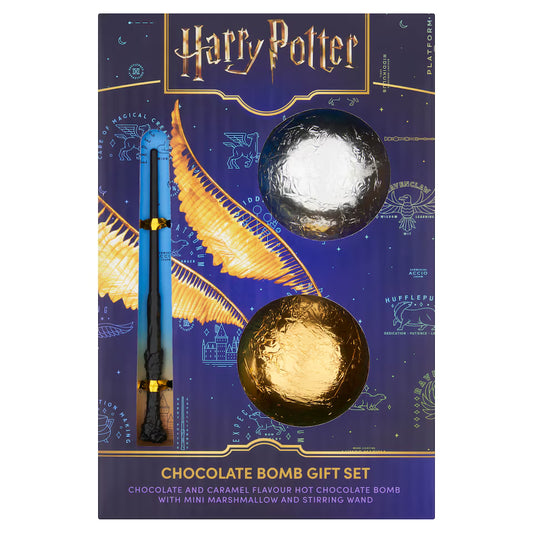 Harry Potter Hot Chocolate Bomb Duo & Wand Stirrer Christmas Gift Set - 2.7oz