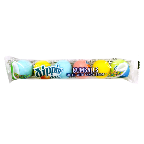 Dippin Dots Filled Gumballs 6 count Tube 1.4 oz.