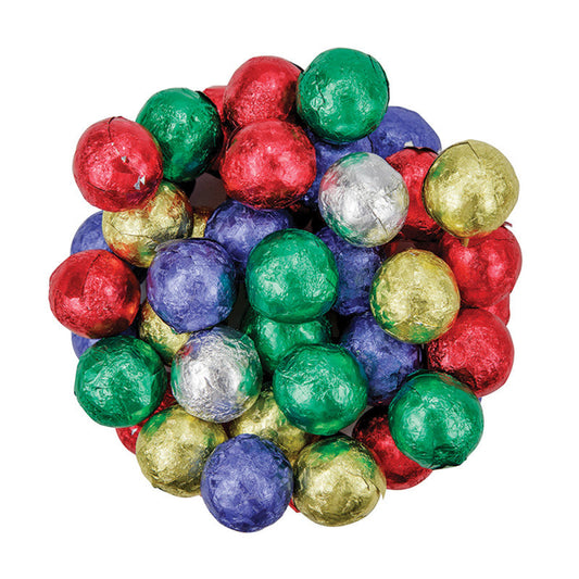 MADELAINE CRISP MILK CHOCOLATE FOILED CHRISTMAS BALLS