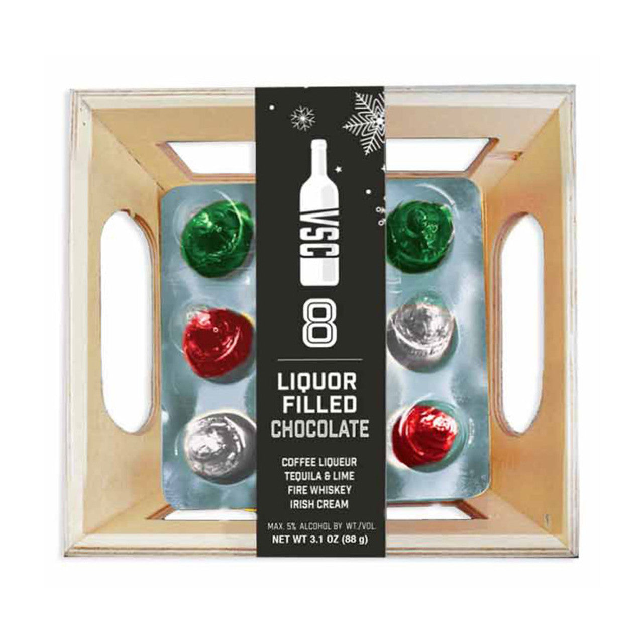 VSC Liquor Filled Chocolate Crate 8 Count