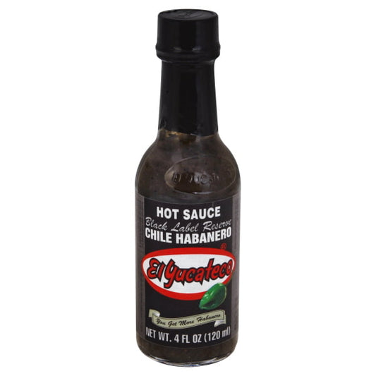 El Yucateco Hot Sauce Chile Habanero Black Label Reserve 4oz